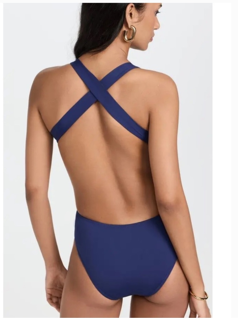 NWT Staud Liberty Navy One-Piece Swimsuit with Cutout Detail, M - Picture 2 of 10